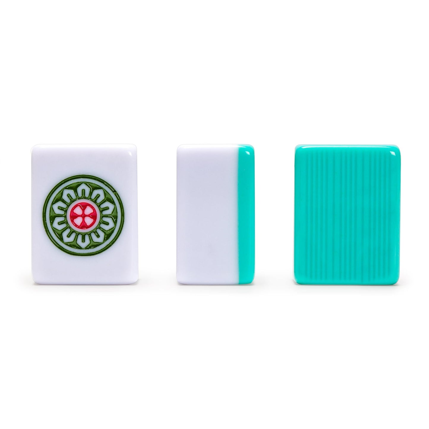 Yellow Mountain Imports Celestial Opal Mahjong Set - 146 Tiles, Large, Melamine, Blue Vinyl Case, For Chinese Style Gameplay