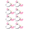ABOOFAN 8Pcs Animal Headband with Cow Print Horns and Ears, Elastic Hair Hoop for Halloween, Christmas Party, Cosplay Costume Ac