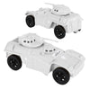 TimMee RECON PATROL Armored Cars - White Plastic Army Men Scout Vehicles