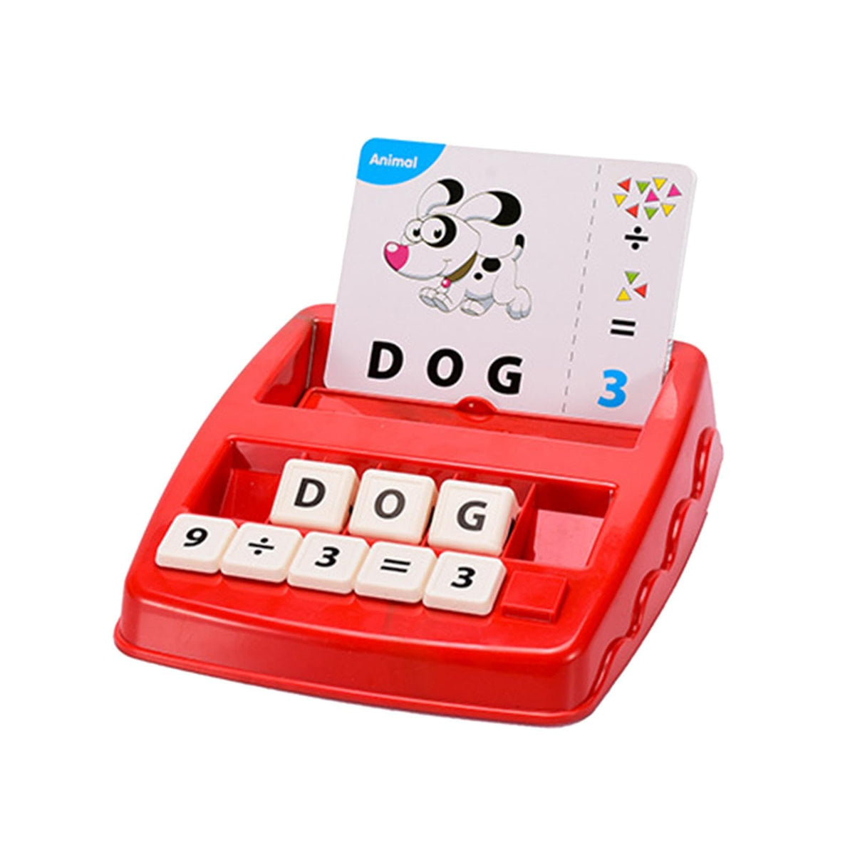 ILSMYSUTRA 2 in 1 Spelling Reading Game Travel Toys for 4 5 6 Year Old Children Red
