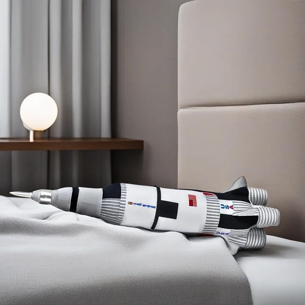 Adventure Planet Saturn V Rocket Plush Toy - Large 26 Inches, Soft Material, Model APSTRV26