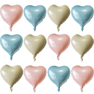 Love Heart Shaped Balloons Pack Of 12,18 Inch Love Valentine Balloons Heart Romantic Balloons For Valentines Day Propose Marriag