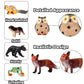 Woodland Animal Figurine Set, 16Pcs Realistic Forest Animal Figure Toys Woodland Creatures For Kids, Miniature Plastic Wildlife Animal Toys Figurine Party Favors Cake Diorama Baby Shower Decorations