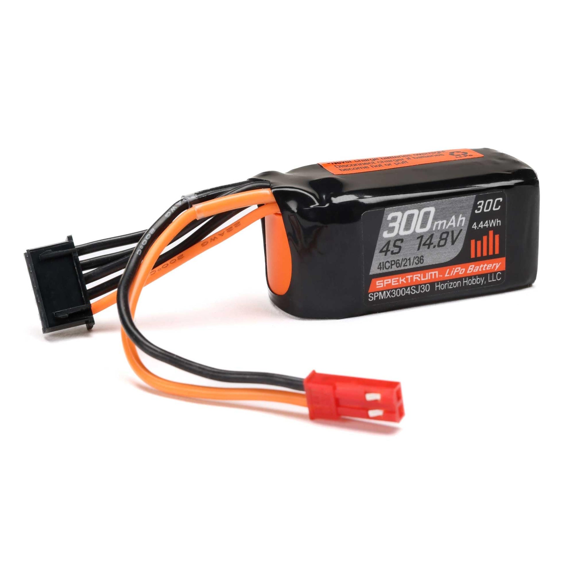 Spektrum Accessories 4S 14.8V 300mAh 30C LiPo Battery, SPMX3004SJ30