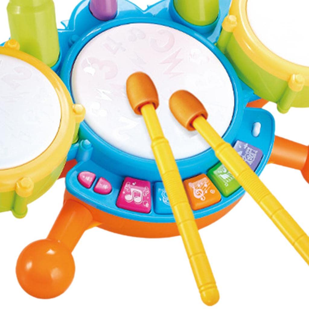 Atorse Kids Toddler Electric Drum Kit Set With Microphone Children Musical Toys Green|Baby | Toys For Baby | Developmental Baby 