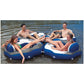 Intex 58854Ep River Run Connect Inflatable Floating Lounge: Comfortable Backrest – Cup Holder – Grab Handles – Easy-To-Use Connectors – 220 Pound Weight Capacity, 3 Pack
