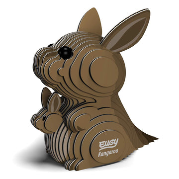 Eugy Kangaroo 3D Puzzle, 26 Piece Eco-Friendly Educational Toy Puzzles For Boys, Girls & Kids Ages 6+