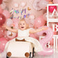 TONIFUL Pastel Pink Number 2 Balloon 40 Inch Aluminum for Girl's Birthday Party, Wedding, Engagement, Photo Shoot Supplies