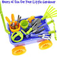 Dimple Garden Wagon & Tools Toy Set enhanced 15 Piece Gardening Tools & Wagon Toy Set - Sturdy & Durable - Top Yd  Beach  Sand  Garden Toy - Great for Kids & Toddlers (Garden Toy Set)  Green (2 Pack)