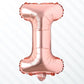 Flyloons Rose Gold I Alphabets Letter Foil Balloons Perfect for Birthday Decoration Items, Anniversary, Bachelorette, Wedding, F