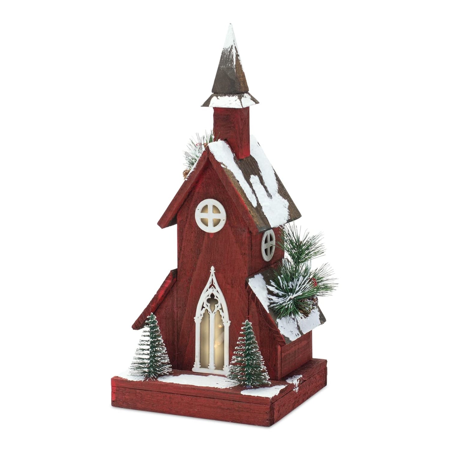 Melrose 83462 Church Figurine, 19-inch Height, Wood