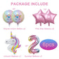 Duile Unicorn Balloons Unicorn Birthday Party Decorations For Girls Foil Balloons Set Macaron And Rainbow Balloon Wedding Baby S