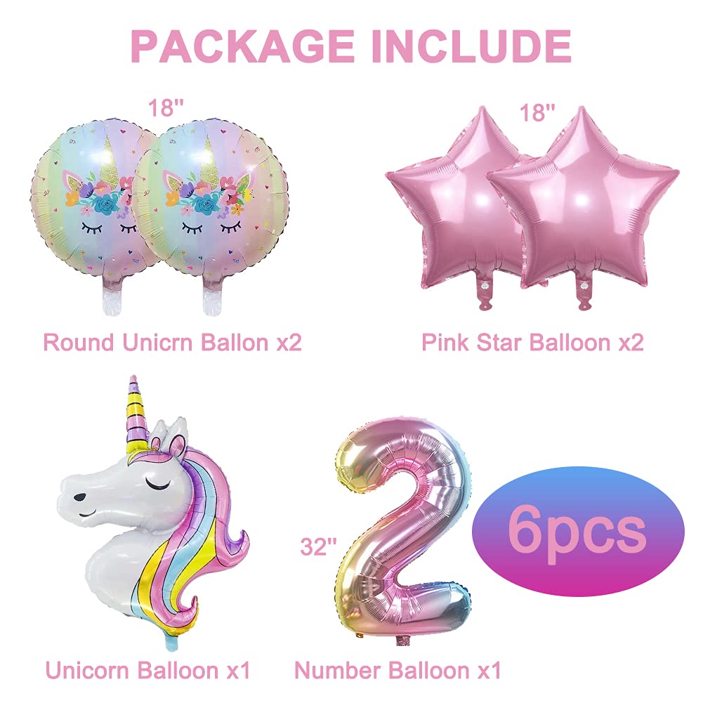 Duile Unicorn Balloons Unicorn Birthday Party Decorations For Girls Foil Balloons Set Macaron And Rainbow Balloon Wedding Baby S