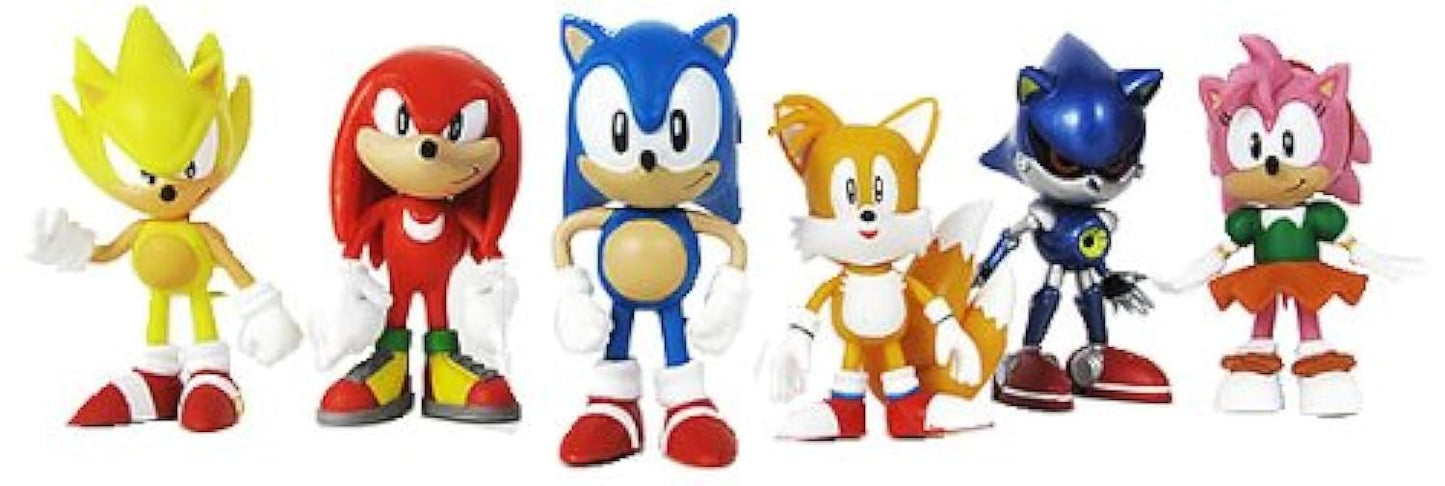 Sonic Multi Pack 2 Action Figure (6 Classic Figures - Knuckles  Sonic  Super Sonic  Amy  Metal Sonic and Tails) TRU limited availability