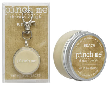 Pinch Me Therapy Dough Locket Combo - Holistic Aromatherapy Stress Relieving Putty - .3Oz Clip-On Locket Scent + 3Oz Dough Beach