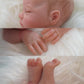 Ksbd Reborn Baby Dolls Delilah With Realistic Veins, 18 Inch Sleeping Newborn Baby Girl Doll, Lifelike Vinyl Silicone Reborn Doll With Weighted Cloth Body, Advanced Painted Gift Set For Kids Age 3+
