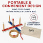 Bolaball Ring Toss Game - Outdoor Lawn Game for Kids & Adults, Wood/Plastic, Red & Blue, Model 317573, 6 Ropes