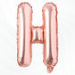 Flyloons Rose Gold H Letter Foil Balloon Alphabets Balloons Perfect for Birthday Decoration Items, Anniversary, Bachelorette, We