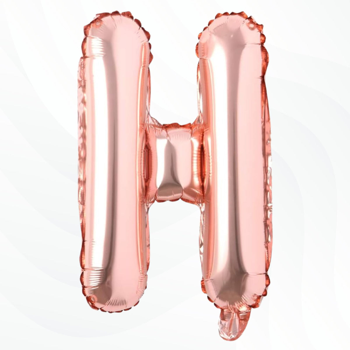 Flyloons Rose Gold H Letter Foil Balloon Alphabets Balloons Perfect for Birthday Decoration Items, Anniversary, Bachelorette, We