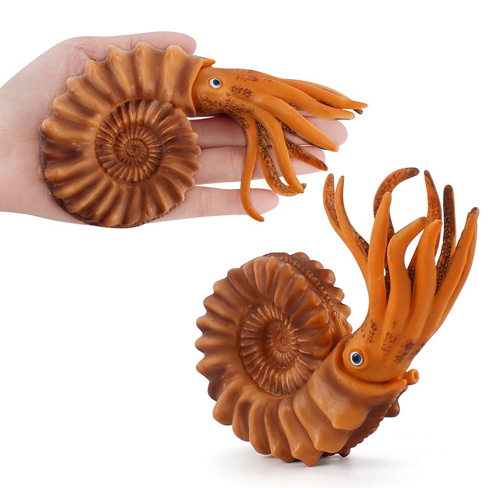 RCOMG 11PCS Prehistoric Sea Creatures Toys, Ancient Cambrian Ocean Animal Figurines Plastic Educational Marine Animal Figures fo