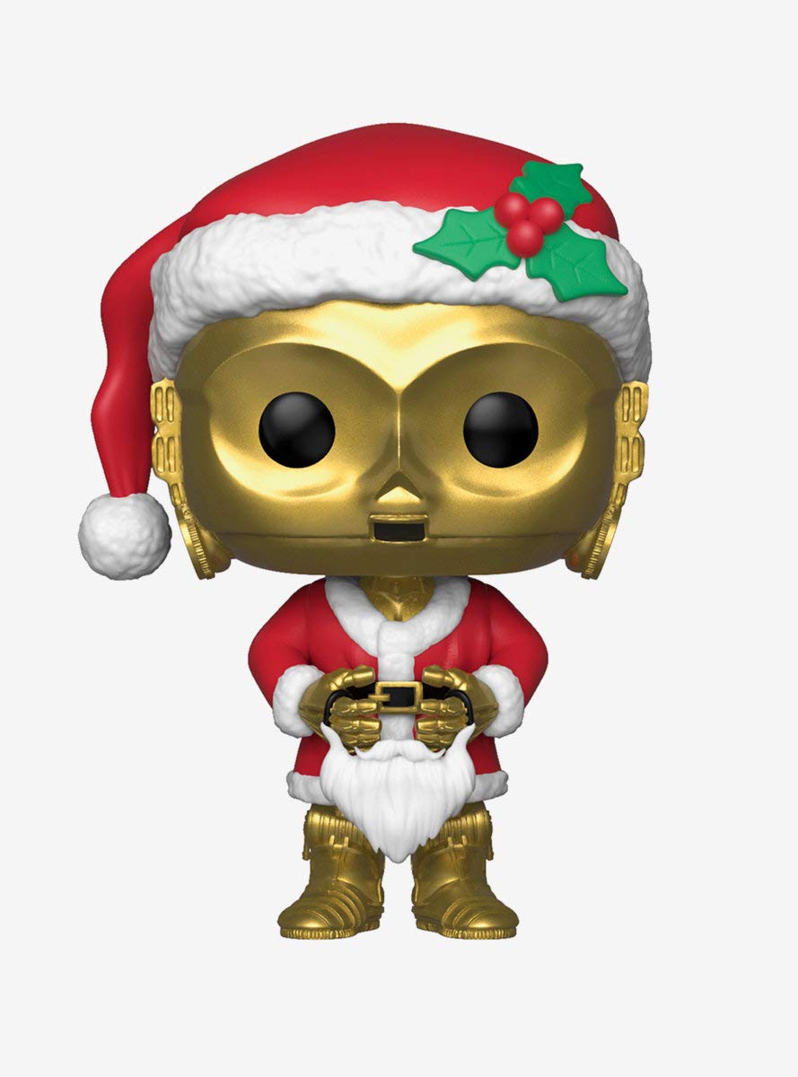 Funko Pop Star Wars Santa C-3PO Collectible Figure, Vinyl, Multicolor, Model 33888