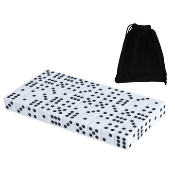 100 Pack 16MM White Dice - Six Sided Standard Opaque White Dice with Black Pips Dots for Board Games (100 Pack)