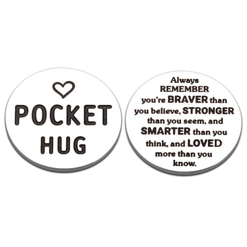 Pocket Hug Token Good Luck Charms Keepsake For Friends Son Daughter Inspirational Gifts For Women Graduation Christmas Valentine