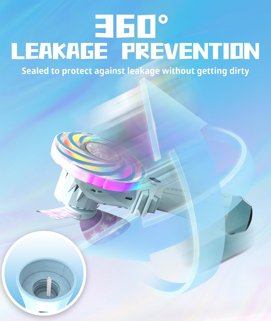 Bubble Wand - Rechargeable Bubble Machine for Kids with Color-Changing Lights & Windmill Lollipop Design - Gifts Toys Ages 3+ fo