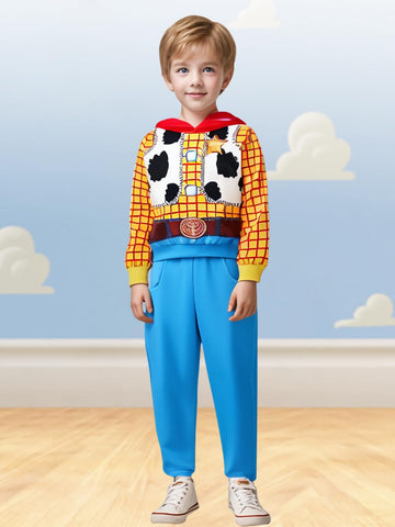 Eledobby Woody Costume Boys Woody Halloween Outfit Kids Long Sleeve Sweatshirt For Boys Christmas Birthday Gift 7-8 Years