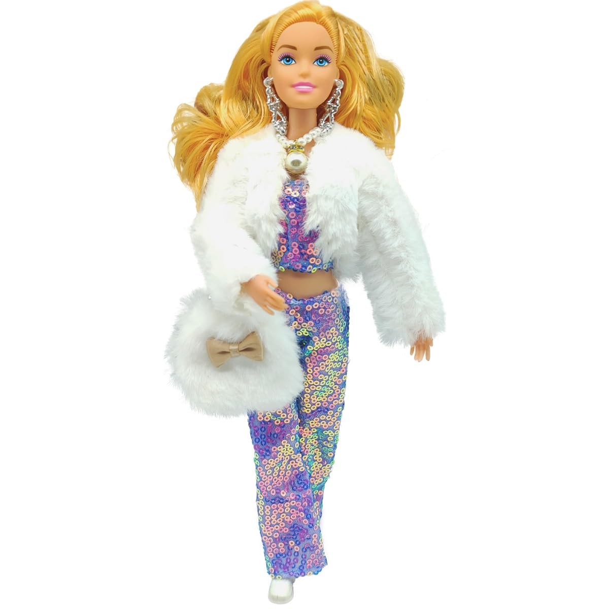 Flfuatt Stylish Fashions Girls Doll Toys, The Ultimate Fashionista Doll For Trendy Kids, 11.5 Inch Fashion Doll (White)