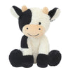 CHELEI2019 Cow Plush Stuffed Animal Toy - Soft, Cuddly, 9" White Cotton for Kids