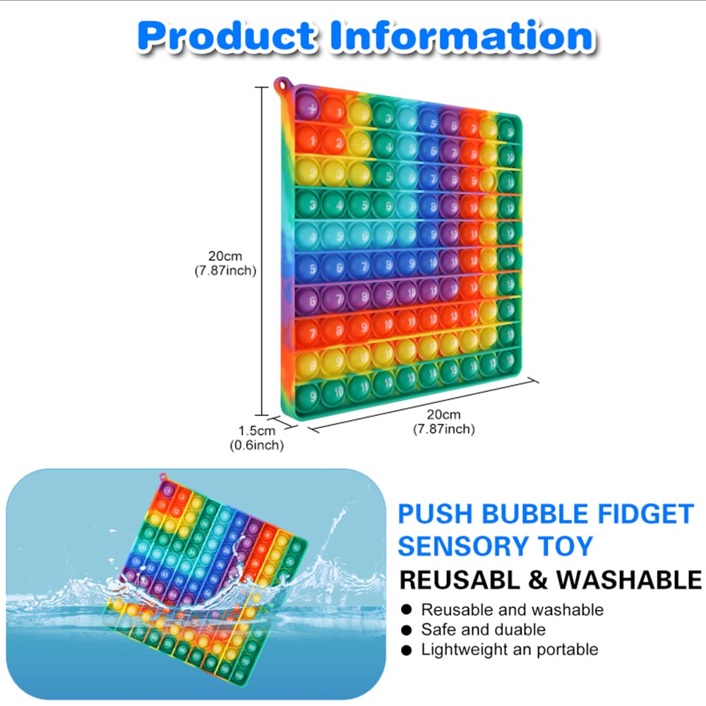 1-9 Addition Chart & 9X9 Multiplication Tables, Right-Angled Rainbow Square 100 Bubbles Math Games Multiplication Games For Multiplication Study Division Learning Math Manipulatives