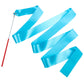 Hiunicorn 12Pcs Sky Blue Dance Wands Ribbons Streamer For Kids Praise Streamer Circus Carnival Rhythmic Gymnastics Ballet Birthday Party, Ribbon Baton Twirling Sticks Silks Streamers Wands