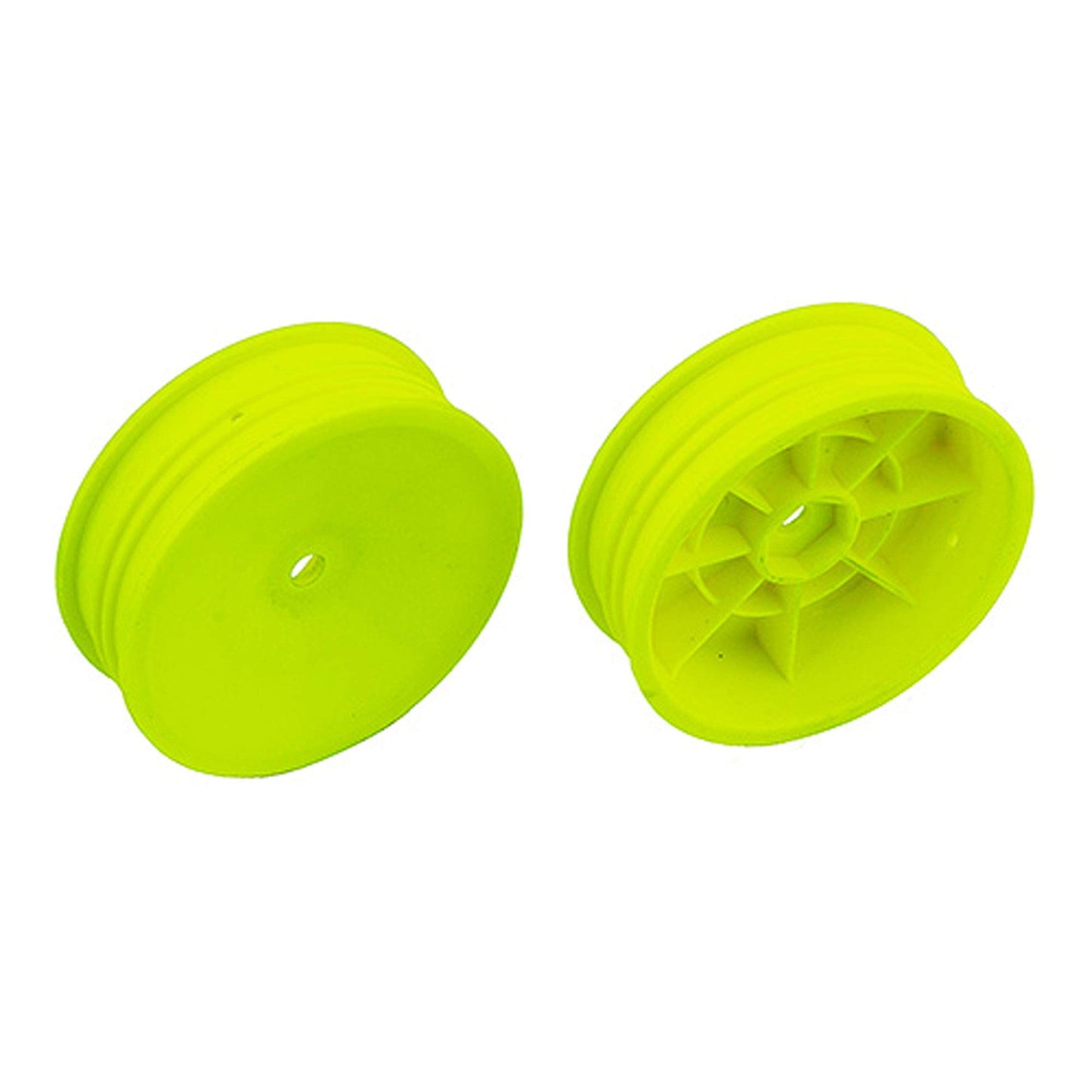 Team Associated 2 Wheel Drive Slim Front Wheels 2.2 12mm hex Yellow ASC91758 RC Tire