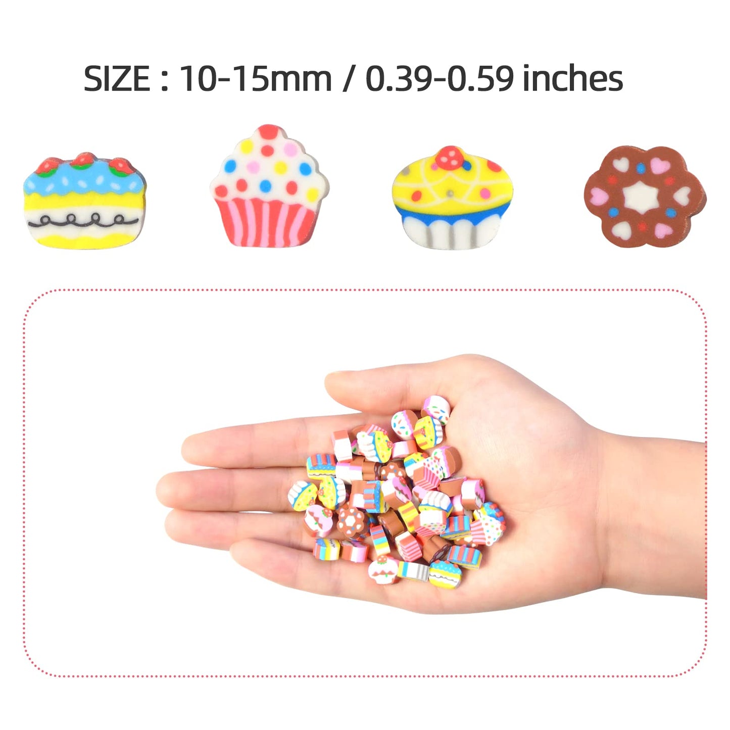 300 Pieces Mini Cupcake Eeasers For Kids Bulk, Mini Cute Kids Pencil Erasers Assortment Novelty Eeasers For Party Favor, Home Sc