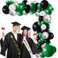 Cunnikku Balloon Garland Arch Kit - 122PCS Black Dark Green Silver Rubber Balloons for Jungle Birthday Baby Shower Graduation Party