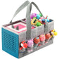 Seracle Carrying Case Travel Felt Bag Compatible With Toniebox Starter Set And Tonies Figurine (Gray+Blue)