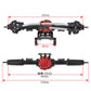 Benedict Harry Alloy Complete Front Axle and Rear Axle Upgrade Steel Gear for 1:10 Axial SCX10 II 90046/90047 SCX10 90027/90028