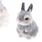 Gudves Mini Realistic Cute Plush Rabbits Fur Lifelike Animal Easter Bunny Simulation Toy Model Gift Miniatures Decorations (Rabb
