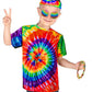 Kids Hippie Costume For Boys Girls 60S 70S T-Shirt 5Pcs Set For Halloween Party 9-10 Years Colorful