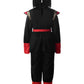 Relibeauty Kids Ninja Costume For Boys,Black & Red,4T-4/110