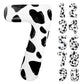 Lebery Cow Print Number Balloon 40 Inch Cow Print Number 7 Balloon Cowgirl Theme Number Balloon For 7Th Birthday Party Cow Balloons Black White Number 7 Foil Balloon For Farm Barn Animal Decor