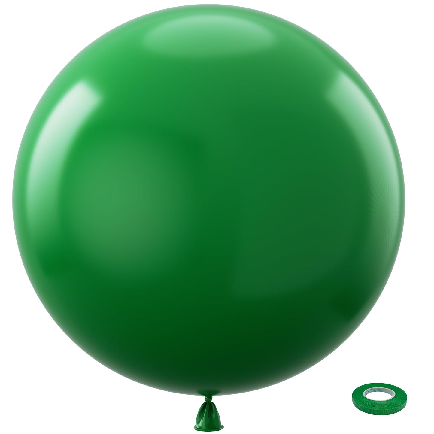 Bezente Dark Green Giant Balloons 36 Inch - 8 Pack Jumbo Green Balloons Large Round Emerald Green Latex Balloons For Baby Shower