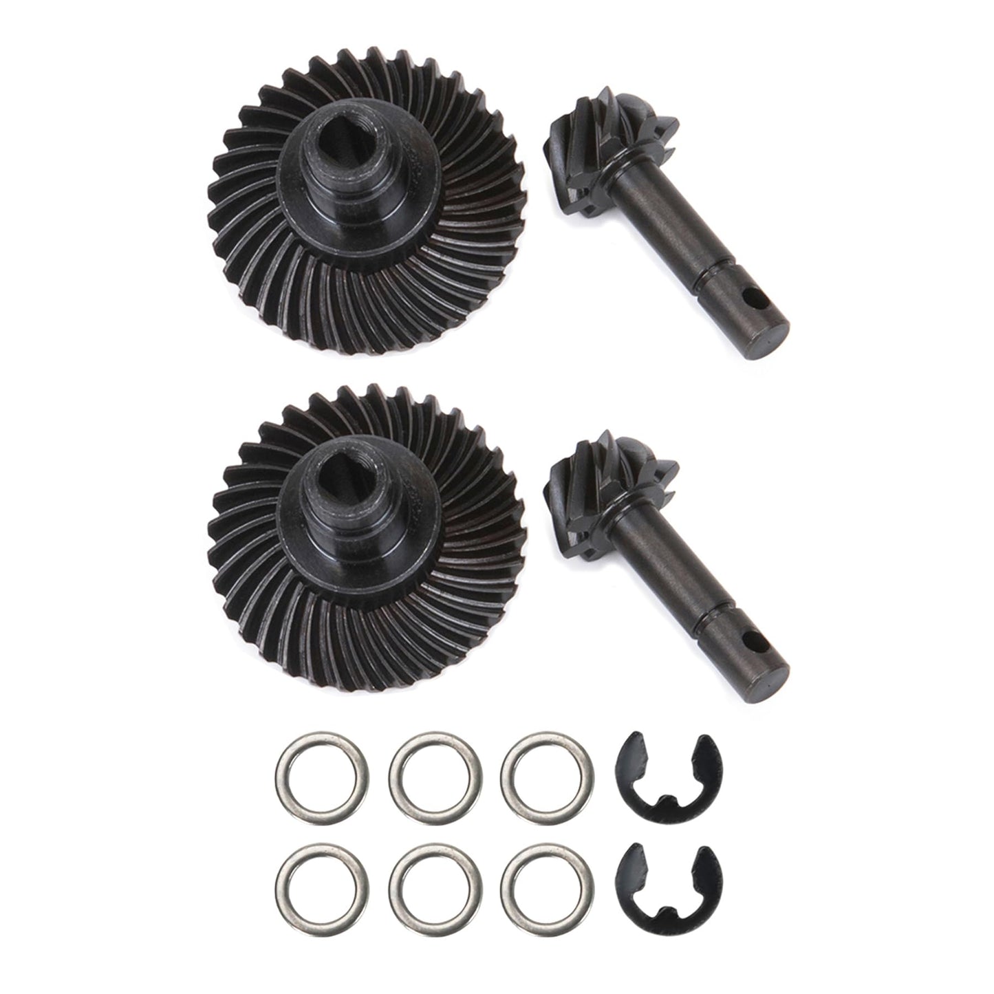 AMK 2 Sets Metal SCX10 III Bevel Gear, Ring Pinion Gear Set, -27% 8T-33T 1/10 Capra Underdrive Differential Axle Gears for RC Cr