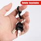 2Pcs Key Chain Spinner Toys 0.67' Inner Diameter With 2Pcs Key Rings, Finger Fidget Keychain Key Ring Spinner Toy Gifts For Kids Adults Finger Exercising Anxiety Relief (Black, Red)