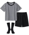 Meriabny Addams Family Costumes For Kids Boy 7 8 Years Old Pugsley Addams Costume For Boys Halloween Costume With Black And Whit