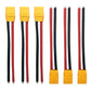 3 Pairs Amass XT90H XT90 Wire XT 90 Plug Male and Female Connector 150mm 10AWG Silicon Wire for RC Lipo Battery FPV Racing Drone