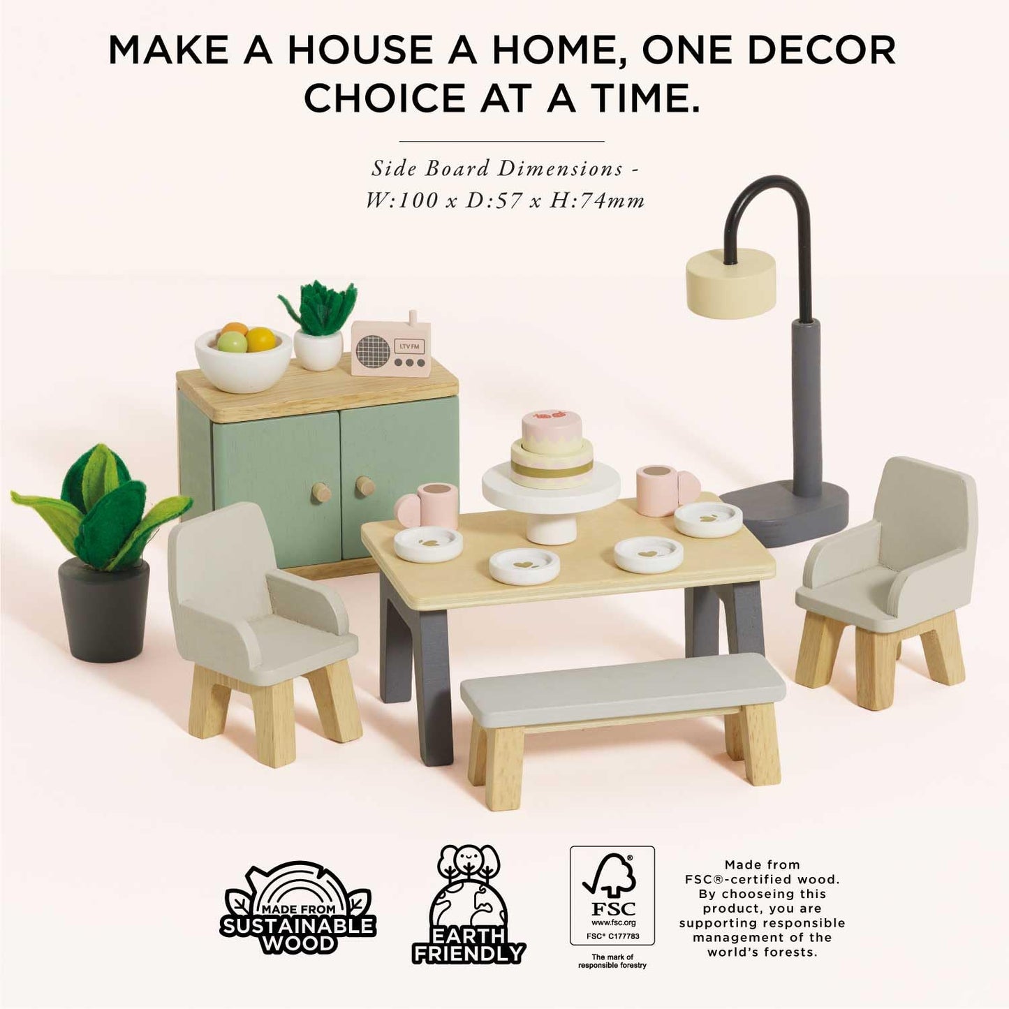 Le Toy Van Daisylane Drawing Room Dollhouse Furniture (Me056)