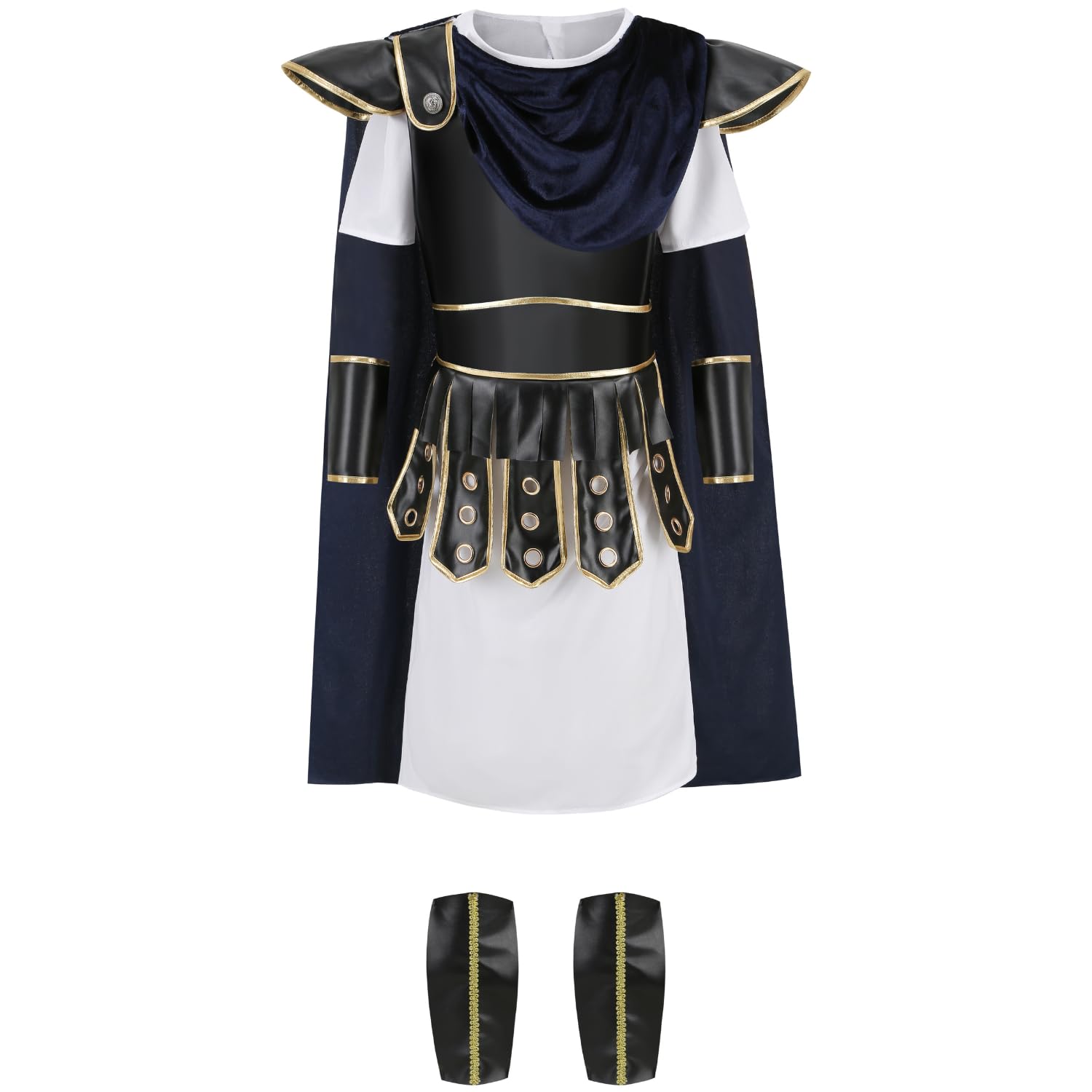 Lmyove Kids Warrior Costume, Halloween Boys Roman Soldier Gladiator Viking Medieval Historical Role Playing Party 4-11Y (X-Large