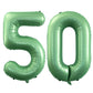 Goer Number 50 Balloons For 50Th Birthday Party Decorations,42 Inch Jumbo Foil Helium Balloons For 50Th Anniversary (Sage Green)